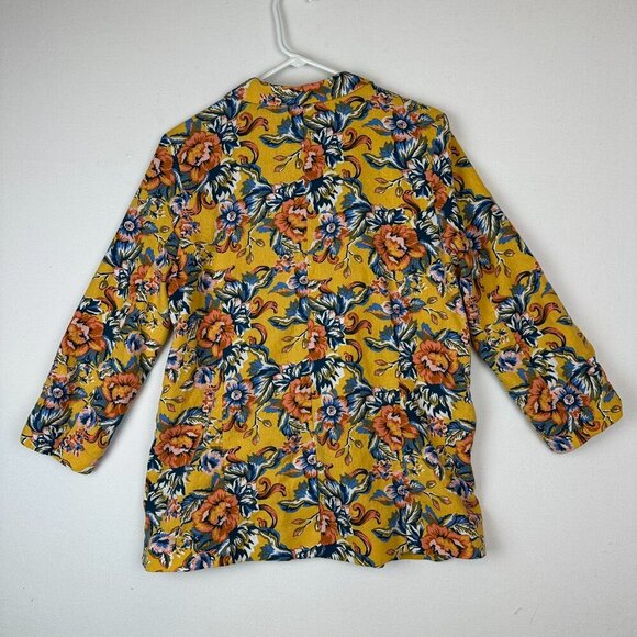 Y2K Brass Plum Nordstrom Floral Linen Blazer - Picture 4 of 8